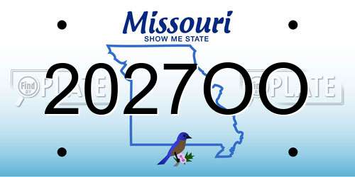 2027OO Missouri License Plate