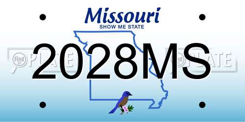 2028MS Missouri License Plate