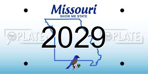 2029 Missouri License Plate