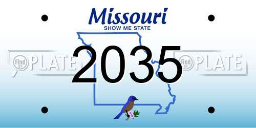 2035 Missouri License Plate