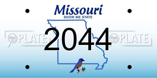 2044 Missouri License Plate