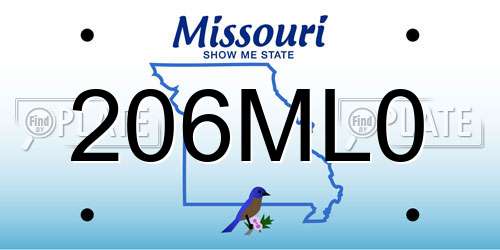 206ML0 Missouri License Plate