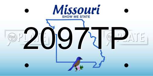 2097TP Missouri License Plate