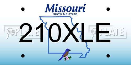 210XLE Missouri License Plate
