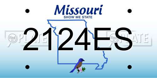 2124ES Missouri License Plate