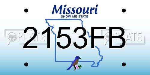 2153FB Missouri License Plate
