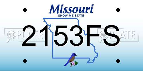 2153FS Missouri License Plate