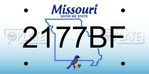 2177BF Missouri License Plate