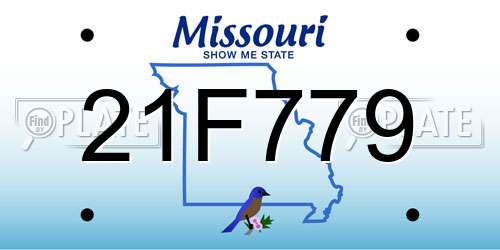 21F779 Missouri License Plate