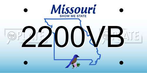 2200VB Missouri License Plate