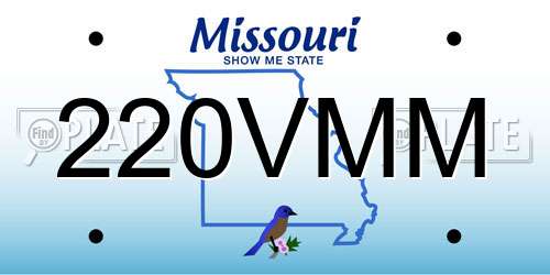 220VMM Missouri License Plate