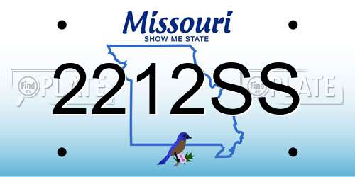 2212SS Missouri License Plate