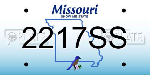 2217SS Missouri License Plate