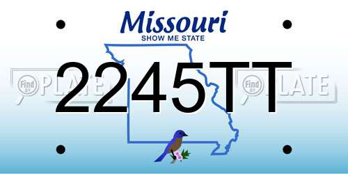 2245TT Missouri License Plate