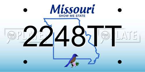 2248TT Missouri License Plate
