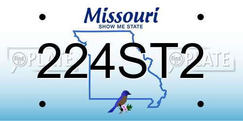 224ST2 Missouri License Plate
