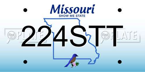 224STT Missouri License Plate
