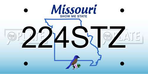 224STZ Missouri License Plate