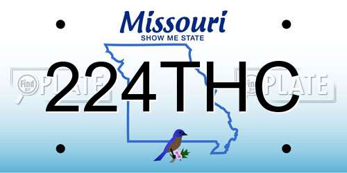 224THC Missouri License Plate