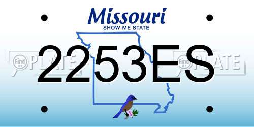 2253ES Missouri License Plate