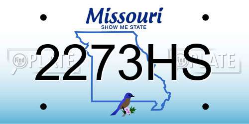 2273HS Missouri License Plate