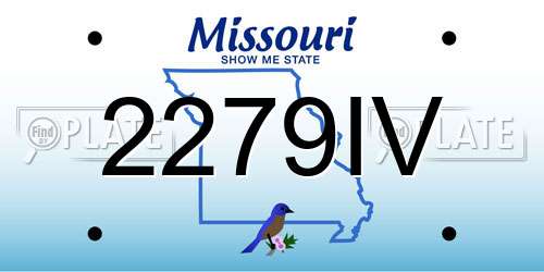 2279IV Missouri License Plate