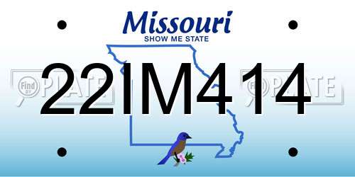 22IM414 Missouri License Plate