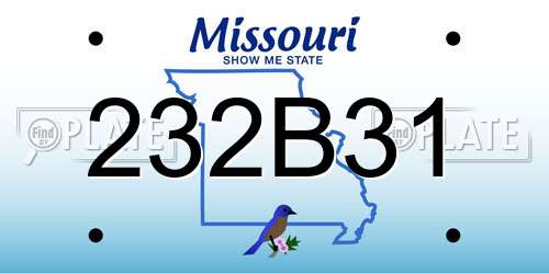 232B31 Missouri License Plate