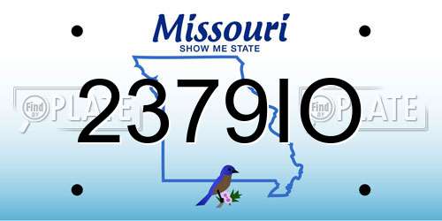 2379IO Missouri License Plate