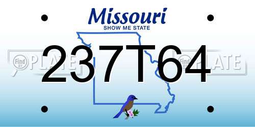 237T64 Missouri License Plate