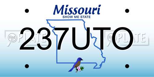 237UTO Missouri License Plate