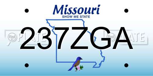 237ZGA Missouri License Plate