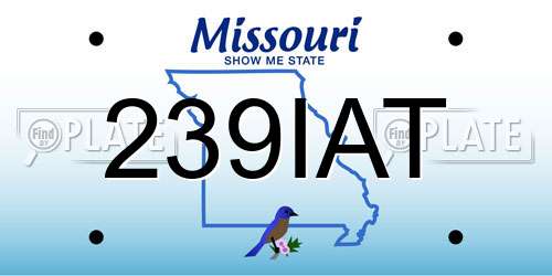 239IAT Missouri License Plate