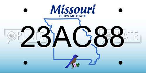 23AC88 Missouri License Plate