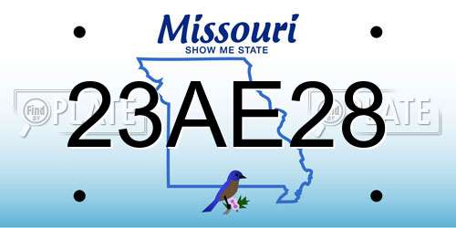 23AE28 Missouri License Plate