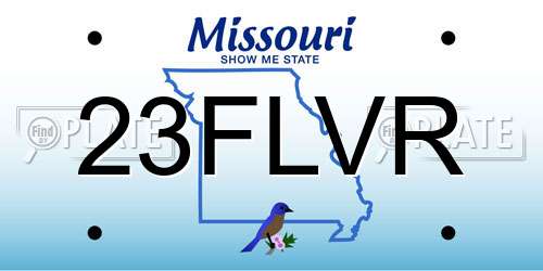 23FLVR Missouri License Plate