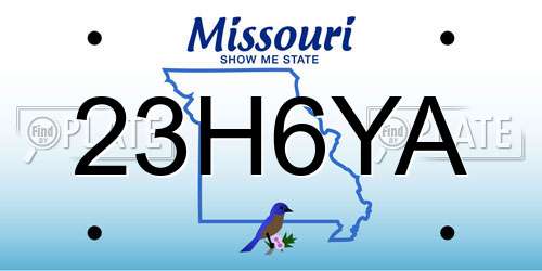 23H6YA Missouri License Plate