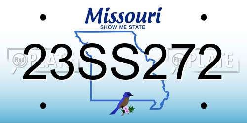 23SS272 Missouri License Plate