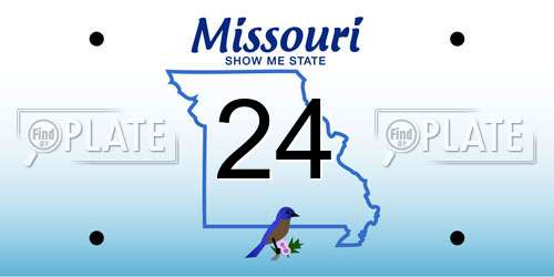 24 Missouri License Plate