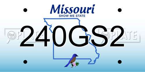 240GS2 Missouri License Plate