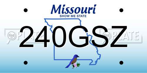 240GSZ Missouri License Plate