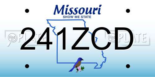 241ZCD Missouri License Plate