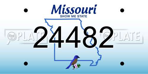 24482 Missouri License Plate