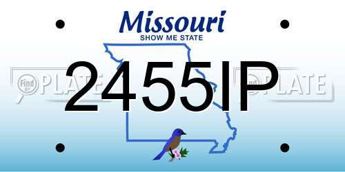 2455IP Missouri License Plate