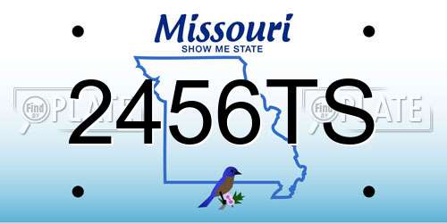 2456TS Missouri License Plate