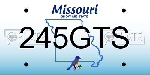 245GTS Missouri License Plate