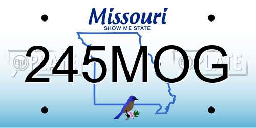 245MOG Missouri License Plate