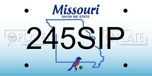 245SIP Missouri License Plate
