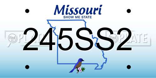 245SS2 Missouri License Plate