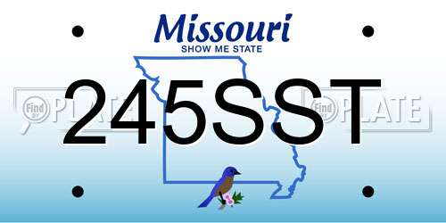 245SST Missouri License Plate